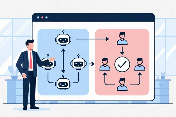 AI導入担当者がAIと人間の役割分担を設計している